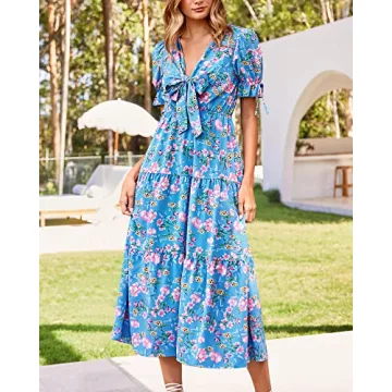 BTFBM Women's Boho Summer Dress for Parties and Beach