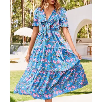 BTFBM Women's Boho Summer Dress for Parties and Beach