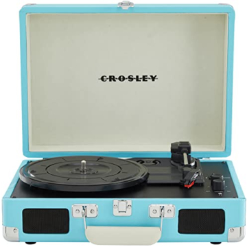 Crosley CR8005F-TU Cruiser Plus Vintage 3-Speed Bluetooth in/Out Suitcase Vinyl Record Player Turnta...