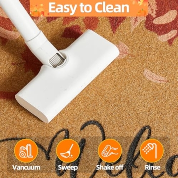 TYUU Fall Door Mat Autumn Welcome Mat for Front Door