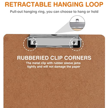 HERKKA 32 Pack Clipboards for Office and School Use