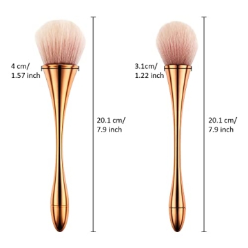 Rose Gold Kabuki Brush Set for Flawless Makeup Application
