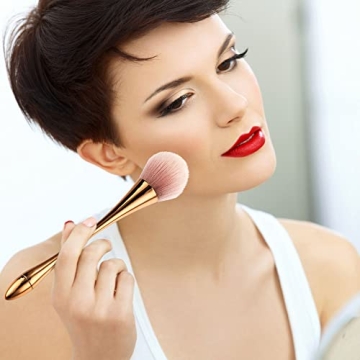 Rose Gold Kabuki Brush Set for Flawless Makeup Application