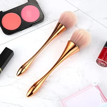 Rose Gold Kabuki Brush Set for Flawless Makeup Application