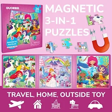 QUOKKA Magnetic Puzzles for Kids 4-6 Learning Fun Travel
