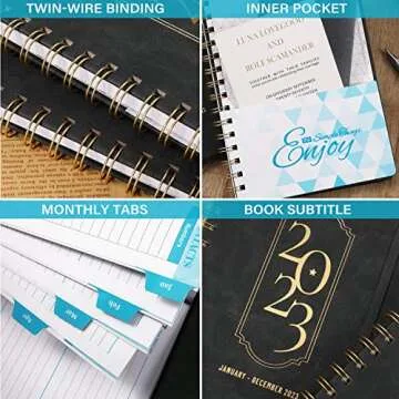 2023 Planner with Tabs - Weekly & Monthly Organizer