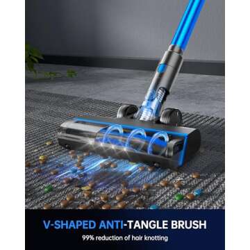 FABULETTA Cordless Vacuum Cleaner, Vacuum Cleaner for Home Lightweight Cordless Vacuum Cleaner with ...