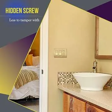 ENERLITES Screwless Decorator Wall Plate in Brushed Gold