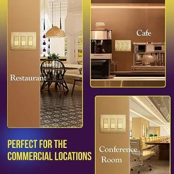 ENERLITES Screwless Decorator Wall Plate in Brushed Gold