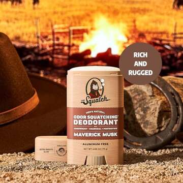 Dr. Squatch Natural Deodorant for Men 3 Pack Maverick Musk
