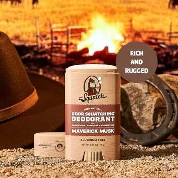 Dr. Squatch Natural Deodorant for Men 3 Pack Maverick Musk