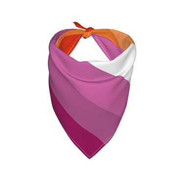 HaoWangRQ Lesbian Pride Flag Bandana Face Mask Headband Scarf Multi-Purpose Multicolor Balaclava Wra...