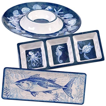 Certified International Oceanic Melamine Dinnerware Set