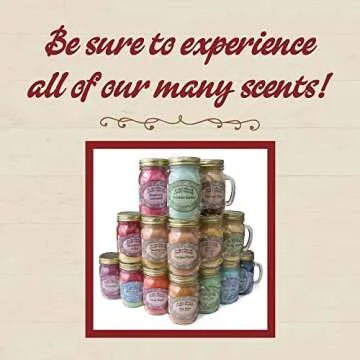 Our Own Candle Company 4 Pack Christmas Assortment Mini Mason Jar Candles - 3.5 Oz Balsam Pine, 3.5 Oz Homemade Sugar Cookie, 3.5 Oz Mulled Cider, 3.5 Oz Winter Wonderland