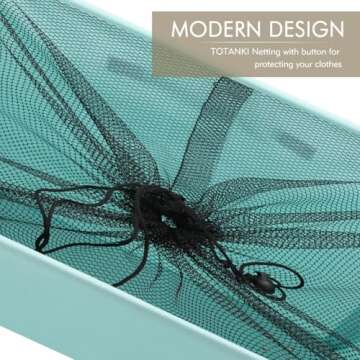 TOTANKI 25" Rolling Slim Laundry Basket on Wheels, Foldable Laundry Hamper with Handle, Collapsible Laundry Sorter and Organizer, Tall Storage Basket Bin (Light Blue)