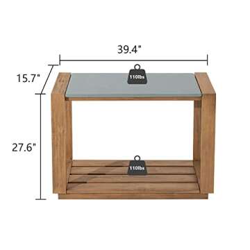COSIEST Outdoor Bar Table - Stylish MgO Dining Table for Patio & Poolside
