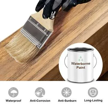 COSIEST Outdoor Bar Table with Walnut Legs for Patio