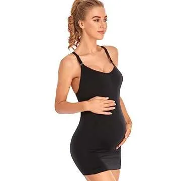 GXXGE 4Pack Women's Nursing Tank Top Cami Nursing Maternity Bra Breastfeeding Shirts with Adjustable Straps Black Beige Rosered Blue Large