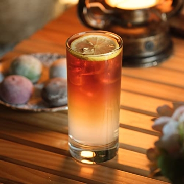 LUXU Premium Highball Drinking Glasses Set of 6 for Cocktails