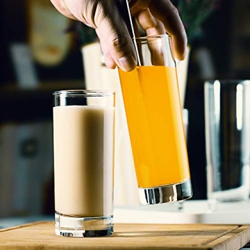 LUXU Premium Highball Drinking Glasses Set of 6 for Cocktails