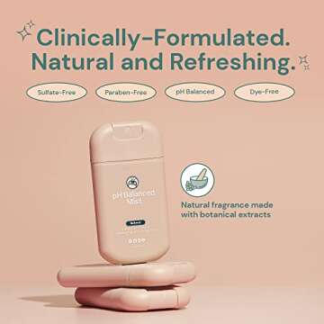 Ease Intimate Soothing pH-Balanced Mist for Feminine Itching and Discomfort Relief with Chamomile, Eucalyptus and Prebiotics