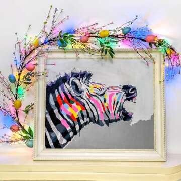 6FT Easter Garland with Pastel Colors for Home Decor