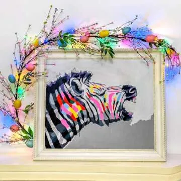 6FT Easter Garland with Pastel Colors for Home Decor