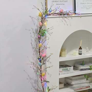 6FT Easter Garland with Pastel Colors for Home Decor