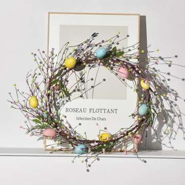 6FT Easter Garland with Pastel Colors for Home Decor