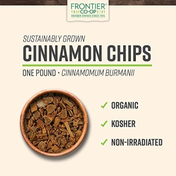 Frontier Co-op Organic Cinnamon Chips 1lb for Teas