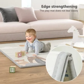 UANLAUO Foldable Baby Play Mat for Fun & Safety
