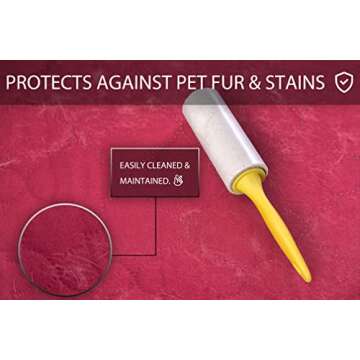 Kozy Home Sofa Cover Reversible Quilted Moroccan Styled Slipcover, Durable Tear and Stain Resistant Furniture Protector Washable Couch Covers for Dogs Pets Kids Children Cats (Burgundy/Beige, Sofa)