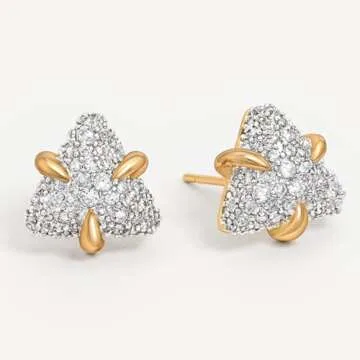 Stunning Gold Cubic Zirconia Earrings for Women