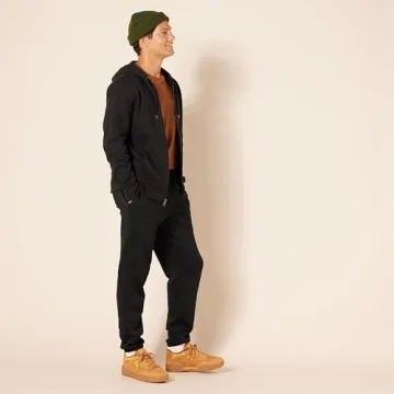 Amazon Essentials Men's Full-Zip Fleece Hoodie for Comfort