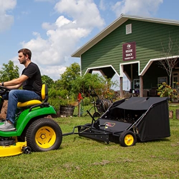 Brinly 42 Lawn Sweeper Dethatcher with Hamper Efficient Yard Care