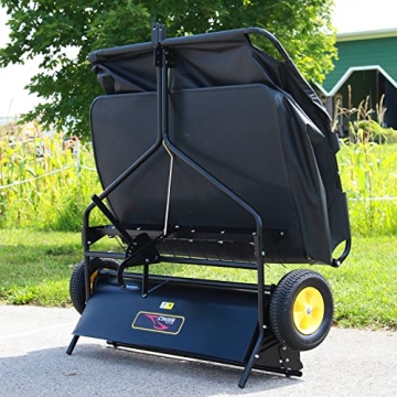 Brinly 42 Lawn Sweeper Dethatcher with Hamper Efficient Yard Care