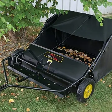 Brinly 42 Lawn Sweeper Dethatcher with Hamper Efficient Yard Care