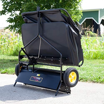 Brinly 42 Lawn Sweeper Dethatcher with Hamper Efficient Yard Care