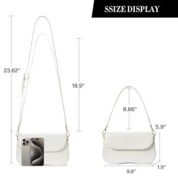 Telena Shoulder Bag for Women - Vegan Leather Fashion Purse with Adjustable Straps
