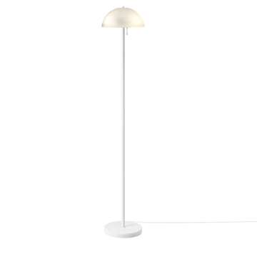 Globe Electric 67526 Dixon 65" 2-Light Floor Lamp, Matte White, Frosted Glass Shade, Vertical Pull-Chain Stepless Dimmer Switch