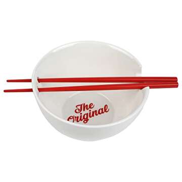 Bioworld Nissin Cup Noodles 20 oz Ramen Bowl With Chopsticks