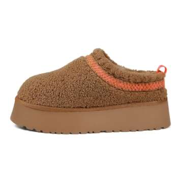 KIFIWUI Women's Platform Mini Boots - Cozy Fur-Lined Ankle Boots for Warm and stylish snow boots