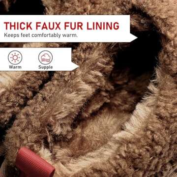 KIFIWUI Women's Platform Mini Boots - Cozy Fur-Lined Ankle Boots for Warm and stylish snow boots