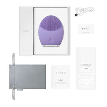 FOREO LUNA 2 Facial Cleansing Brush and Portable Skin Care device made with Ultra Hygienic Soft Silicone for Every Skin Type USB Rechargeable Sensitive Skin