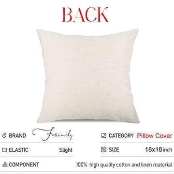 Vintage Farmhouse Fall Throw Pillow Covers Blue Stripe Autumn Thanksgiving Leave Hello Pumpkin Burlap Home Decor Throw Pillow Case Linen Cushion Cover 18" X 18" Set of 2