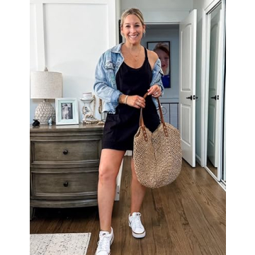 Zhiyouni Women's Summer Mini Dress with Built-in Shorts