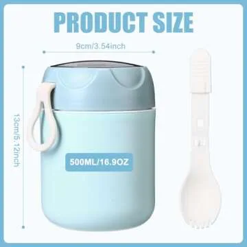 Layhit 17 Oz Insulated Food Containers - Kid-Friendly Lunch Jars (2 Pcs)