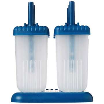 Tovolo Groovy Popsicle Molds (Set of 6) - Mess-Free Plastic Ice Pops with Reusable Sticks & Drip-Gua...