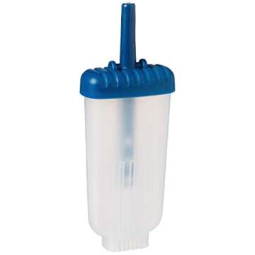 Tovolo Groovy Popsicle Molds (Set of 6) - Mess-Free Plastic Ice Pops with Reusable Sticks & Drip-Guard for Freezer Snacks/Dishwasher-Safe & BPA-Free,Blueberry