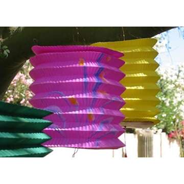 Vibrant DMtse Mix Colour Paper Lanterns for Celebrations